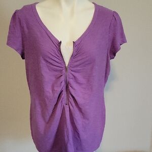 Faded Glory Purple Short Sleeve Women's Tee...Size 1X Size 18